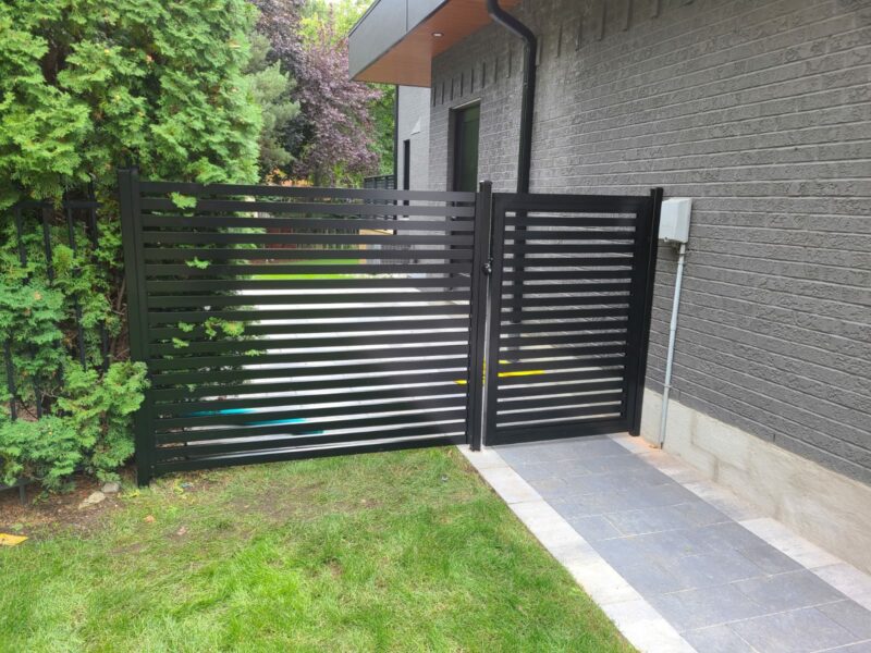 Aluminum Semi-Privacy Horizontal Fence Panels