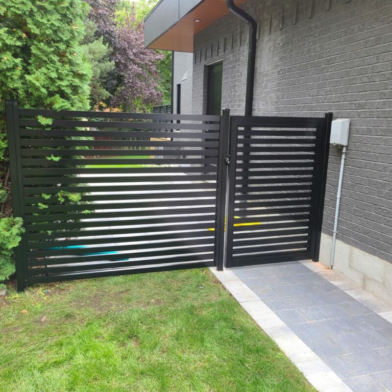 Aluminum Semi-Privacy Horizontal Fence Panels