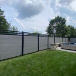 modern grey aluminum fence canada